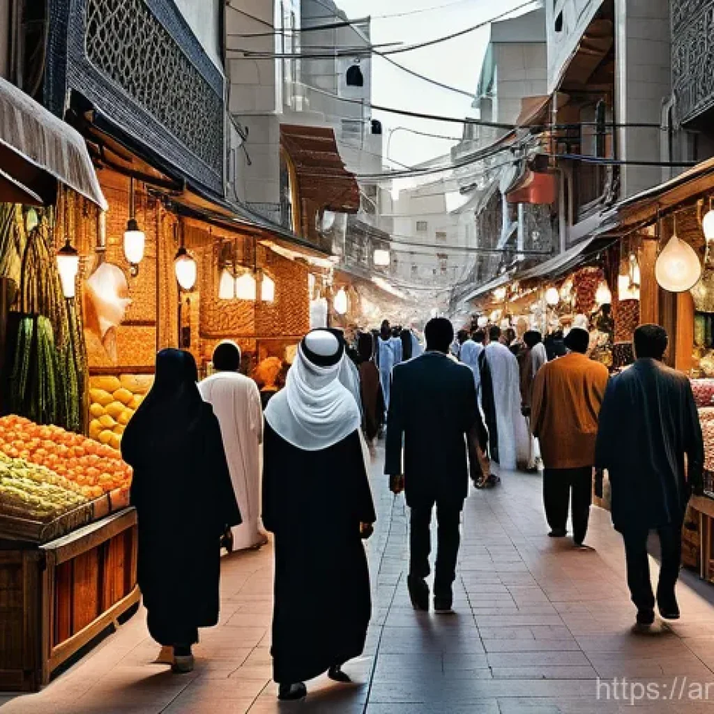 얼굴 인식 기술의 법적 규제 현황 - **Prompt:** A captivating, high-angle shot capturing a person from the back, walking through a bustl...